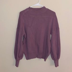 Purple mock turtle neck sweater